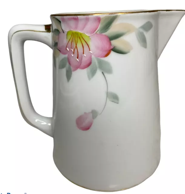 Noritake AZALEA Pink Flowers Gold Trimmed 5 3/4"MILK PITCHER/JUG Red Stamped