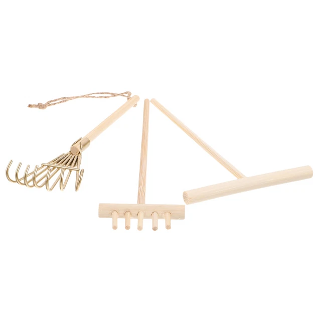 3pcs  Sand Smoothing Rake and Push Micro Landscape Sand Rake Sand Smoothing Tool