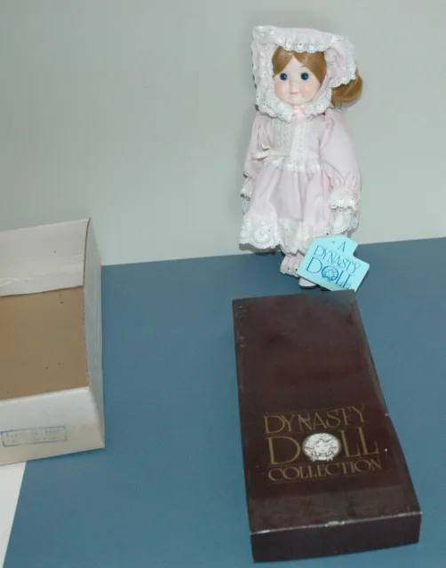 Vintage 1983 Dynasty Doll Collection Kara Jane Bisque Porcelain Cloth Dolls 12"