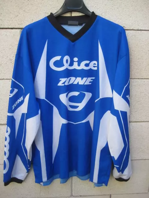 Maillot Moto Cross CLICE ZONE shirt TRIAL bleu XL