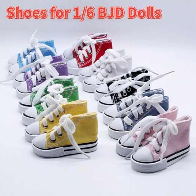 1/6 BJD Doll Accessories 1 Pair of Canvas Shoes For 30CM BJD Dolls Toys Kids DIY