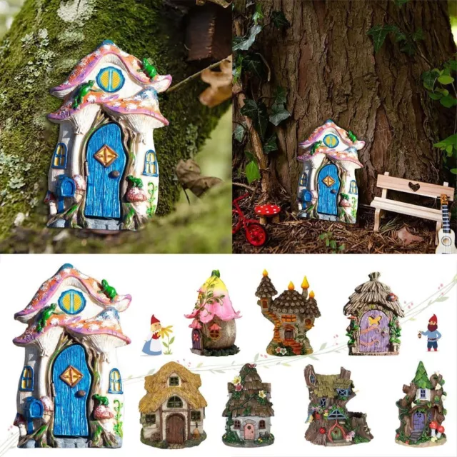 Maison de poupée en bois Porte Fée Elfe Miniature  Micro Paysage