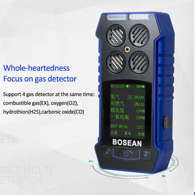 4 in 1 Toxic Gas Detector CO O2 H2S EX Gas Analyzer Air Quality Monitor Meter US