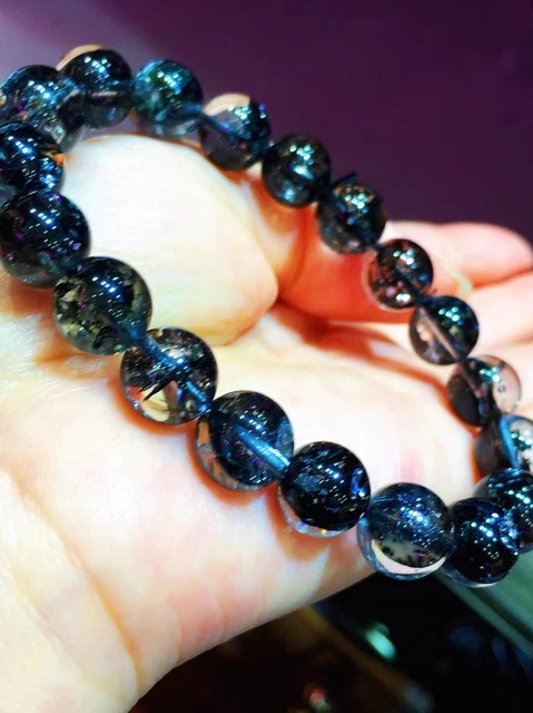 10mm Natural Pretty Herkimer Diamond Crystal Round Beads Bracelet AAAA
