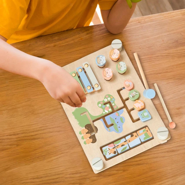 Activity Board Sensoriale In Silicone Cofvetia, 2 Pezzi Doppia Faccia Con 24 Corde - Giocattolo Antistress Per Bambini E Adulti Con ADHD E Autismo
