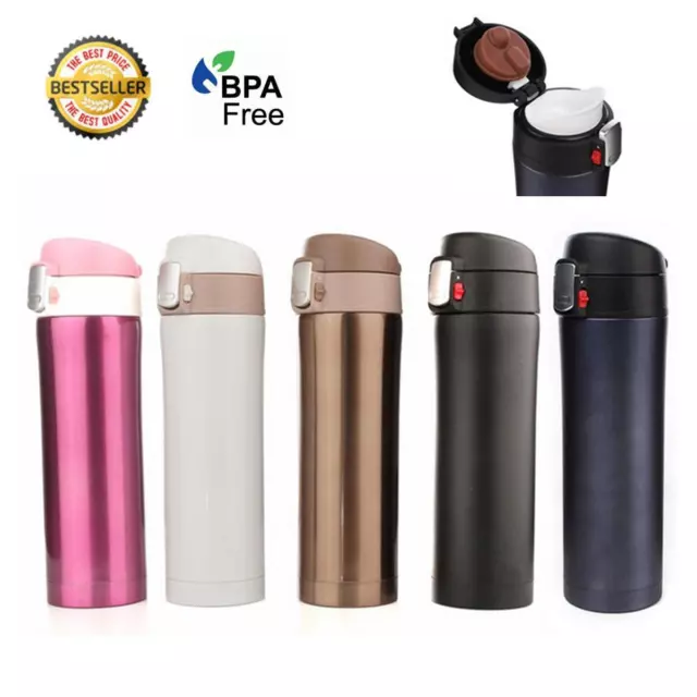 Stainless Steel Travel Mug Coffee Tea Vacuum insulated Thermal Cup Bottle