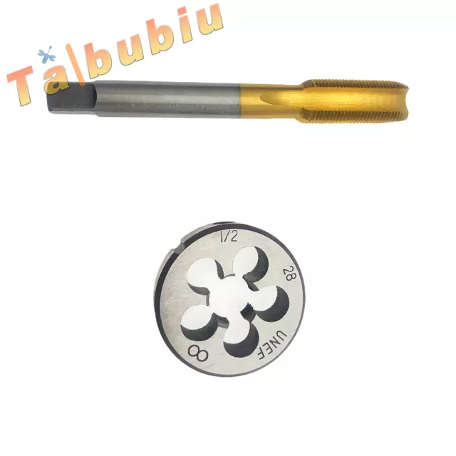 1/2"-28 New 1/2-28 Gunsmithing Tap and Die Set TiN Coated RH Thread For 1/2"-28