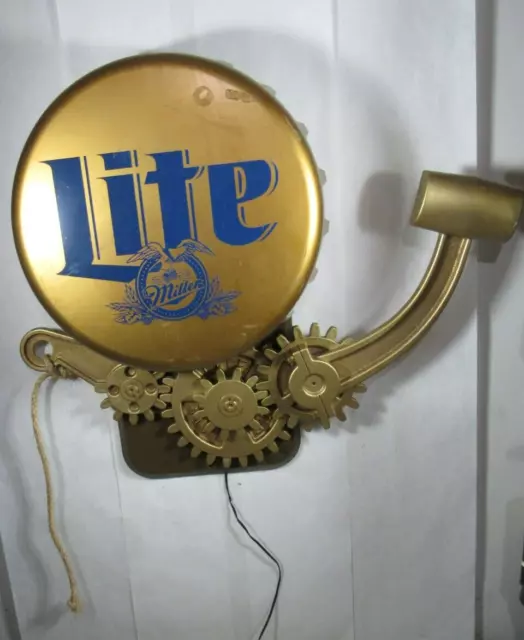 Vintage Lite Beer From Miller Boxing Ring Bartender Tip Bell 6 Sounds Sign Works