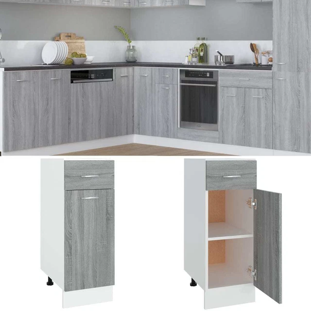 Armoire de plancher Ã  tiroir Sonoma gris 30x46x81,5 cm