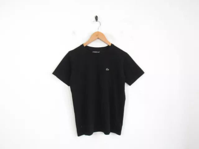 Boys Lacoste Sport Short Sleeve Black Ultra Dry  T-Shirt Top Age 14 UK