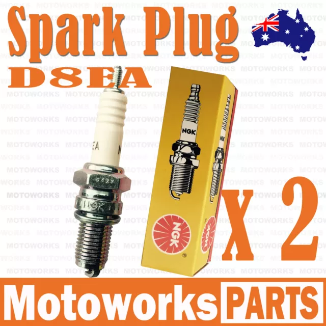 2 x NGK D8EA Spark Plug 200cc 250cc PIT PRO Trail Quad Dirt Bike ATV Buggy 001