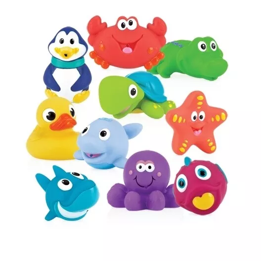 Nuby Little Squirts Bath Toy Squirters - Fun and Colorful - 6+ Months - BPA Free