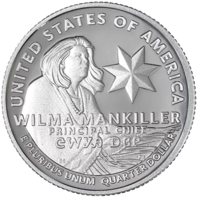 2022 S Wilma Mankiller Quarter American Women Gem Proof DCam 99.9% Silver