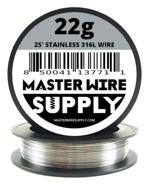 MWS - Stainless Steel 316L - 25 ft - 22 Gauge - Round Wire
