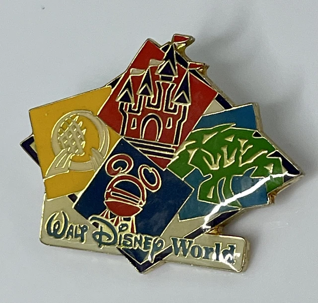 Walt Disney Four Parks One World 2000 Castle Epcot Millennium Pin Vintage