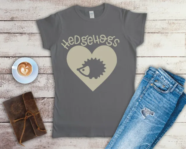 T-shirt donna I Love Hedgehogs taglie small-2XL 12