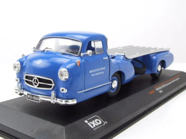 Mercedes Transportador de Carrera Azul Milagro 1955 Azul Modelo 1:43 ixo models