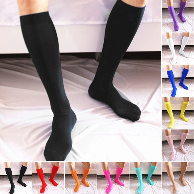 Mâle Chaussettes Homme SPORTS Hauteur Genou Élastique Football Souple Ultra-Fin