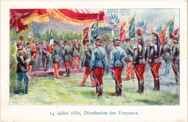CPA MILITAIRE 14 Juillet 1880, Distribution des Drapeaux (317428) EUR 5