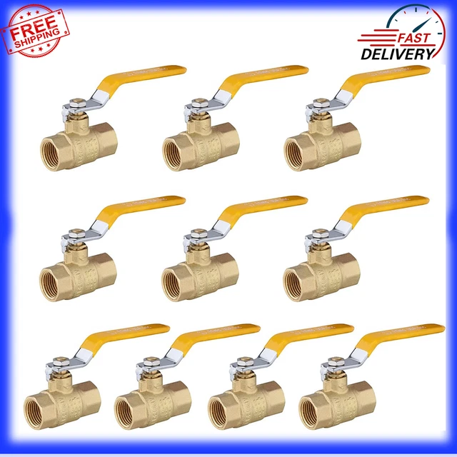 3/4" Female Brass Ball Valve 600 WOG FNPT Threaded Full Port Lead Free Brass