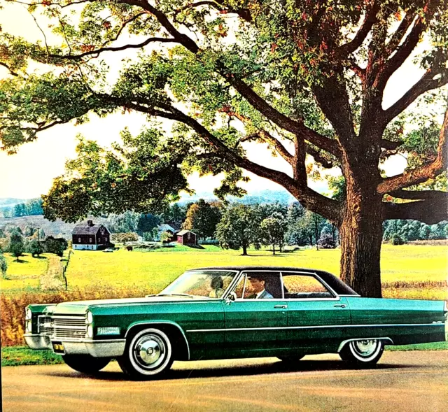 Cadillac Sedan DeVille Original 1966 Vintage Print Ad
