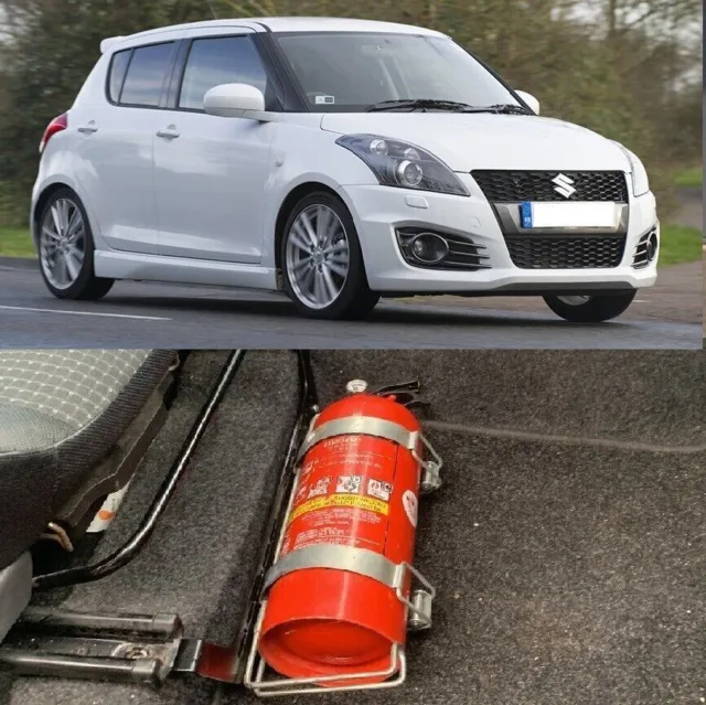 Support extincteur Suzuki Swift Sport mk2 AZG F4 Fabrication