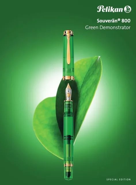 Pelikan M800 Green Demonstrator Special Edition 18K zweifarbige Goldfeder