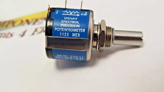 Potentiomètre, Linéaire, Spectrol 534 Series 2 Watts Type De Broche