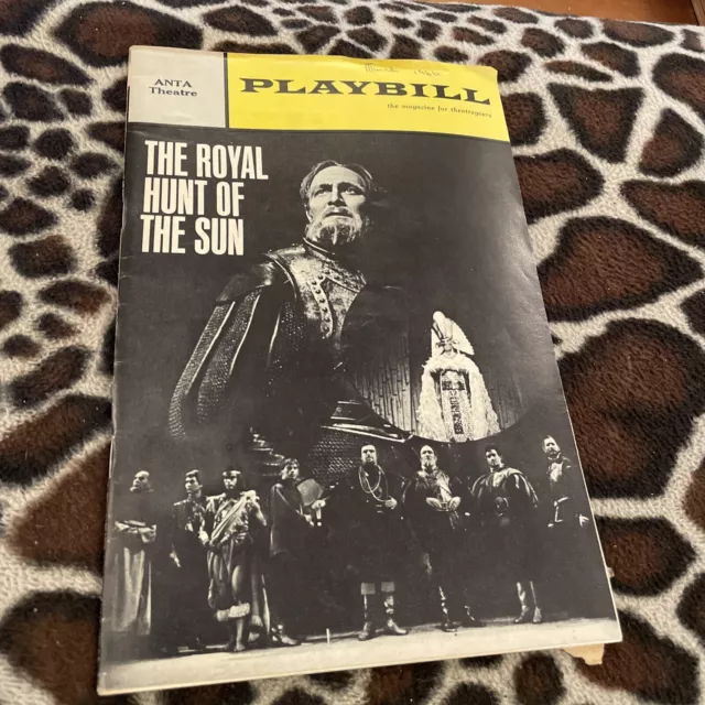 1966 Playbill-David Carradine-Christopher Plummer-The Royal Hunt of the Sun-ANTA