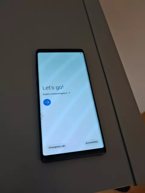 Samsung Galaxy Note9 SM-N960 - 512GB - Ocean Blue (O2) *Cracked Screen*