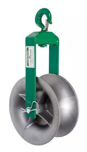 Greenlee 651 Hook Sheave, 4000-Pound Capacity, 12-Inch