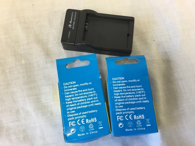 Digital Video Camera Mini DV Battery lithium x 2 + charger 7.4 v 1800mAh 13.3 wh