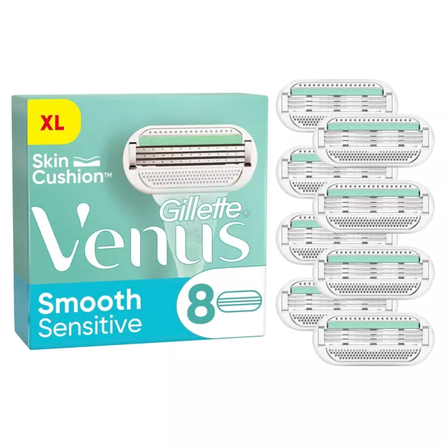 Deluxe Smooth Sensitive Rasierklingen Damen, 8 Ersatzklingen für Damenrasiere...