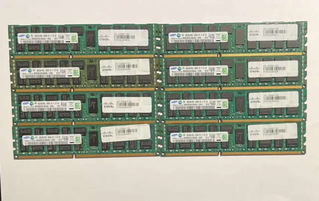 64 GB (8x8GB) DDR3 SERVER RAM - SAMSUNG M393B1K70DH0-YH9 - PC3L-10600R