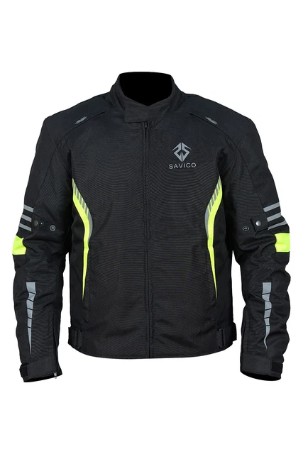 Savico Chaqueta Moto Hombre Impermeable Con Armadura CE Fluor