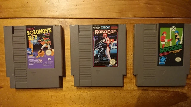 Solomon's Key + Soccer + Robocop : lot de 3 jeux NES