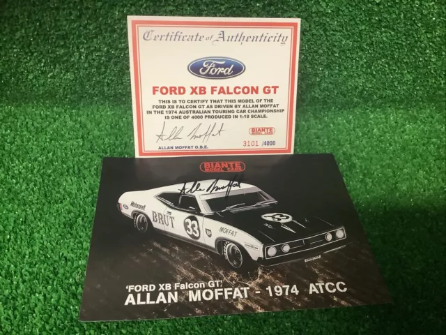 1:18 1974 ATTC Ford XBGT Falcon Allan Moffat Certificate Only