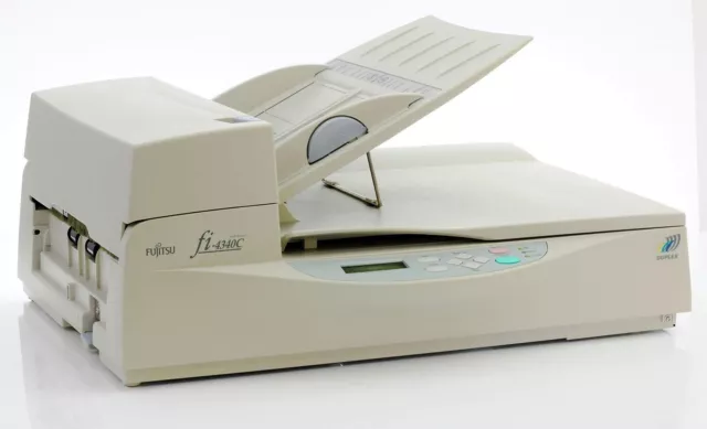 Funktionierender Fujitsu FI-4340C Flachbett A4 Farb-Duplex-Scanner