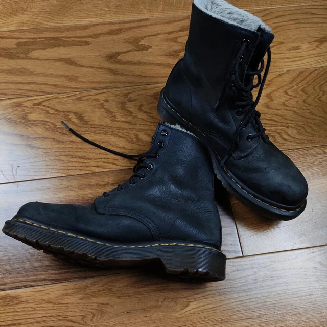 DR MARTENS 8.5 1460 Stivali stringati in pelle foderati Air Wair