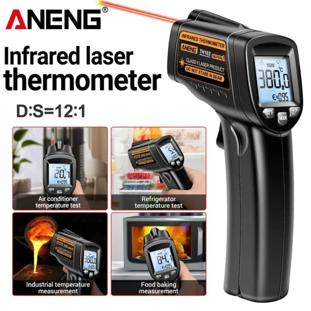 Pistola temperatura termometro a infrarossi IR sensore laser a infrarossi tocco sciolto