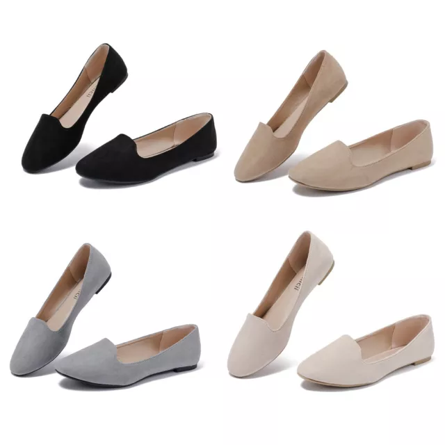 Cociicii Womens Flat Round-toe Shoes Classic Ballet Comfortable Casual Shoes