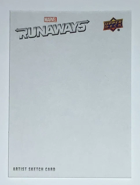 2020 Upper Deck UD Marvel Runaways Blank Sketch Card 1/1