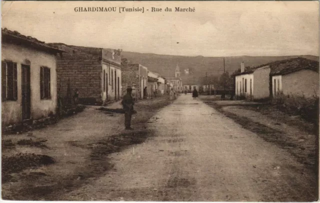 CPA AK TUNISIE Ghardimaou Rue du Marché (26220)