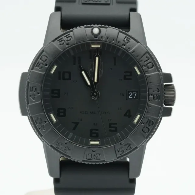 Luminox Mar Tortugas Carbonox Reloj para Hombre 39MM All Blacl como Nuevo Raro