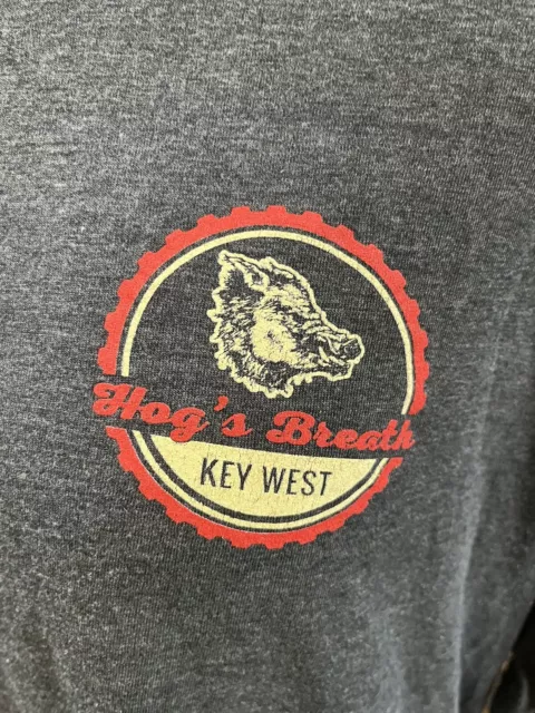 Hogs Breath Key West Florida Gray-Ish Long Sleeve Large T-Shirt
