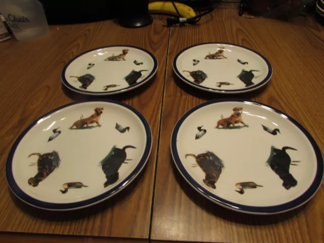 Big Sky Carvers Just Labs Set of 4 Salad Plates...Discontinued