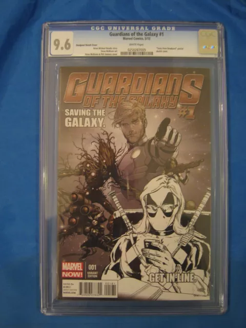 Guardians of the Galaxy 1 - CGC 9.6 - Deadpool Sketch Variant - White Pages -