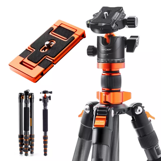 K&F Concept 68"Camera Tripod Carbon Fiber Detachable Monopod SA255C1 for DSLR