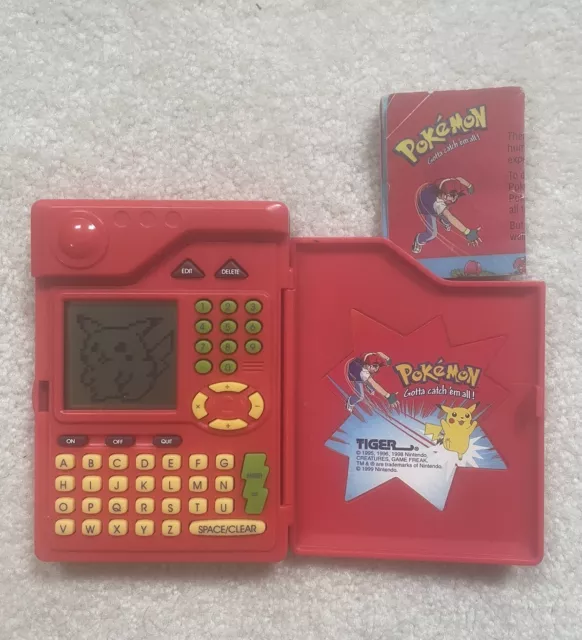 Pokemon Pokedex 1999 - Tiger Electronics GOOD Condition Nintendo Handheld Toy