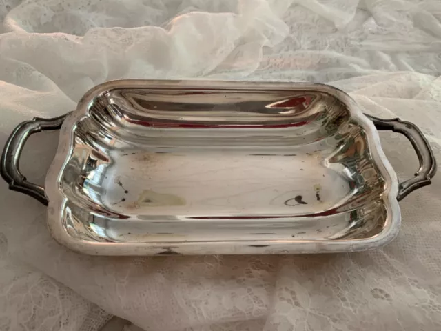 EPCA Bristol Silver Plated #103 Scalloped w/handles 9.5 x 5" Candy dish